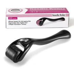 540 Needles for Facial Body Hair Growth Derma Roller for Skin Beard 0.25mm Needle Micro Face Roll Tool For Face Scalp BeautyTool