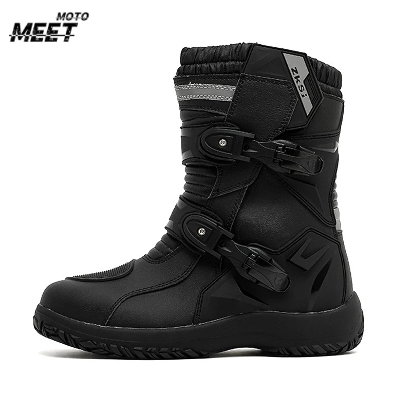Motorcycle Rally Riding Boots, Anti-Collision Breathable Motorbike Boots, Road Racing Four Seasons Protective Riding Footwear