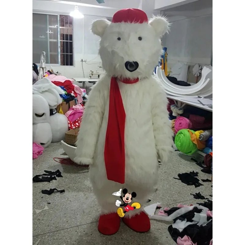 

Polar Bear Mascot Costume Adult Size Animal Theme Lovely Cartoon Appearance White Bear Mascotte Mascota Fancy Outfit Suit