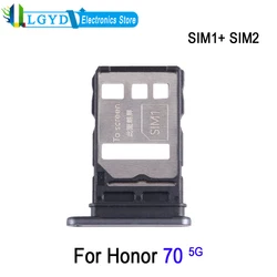 Dual SIM Card Tray For Honor 70 5G Phone SIM1 + SIM2 Card Tray Replacement Part