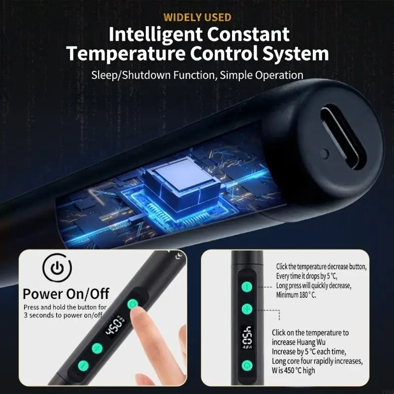 2025 New USB Soldering Iron Soldering Tool Adjustable Temperature Carrying Case Accessories Available Home Repair 230-450℃