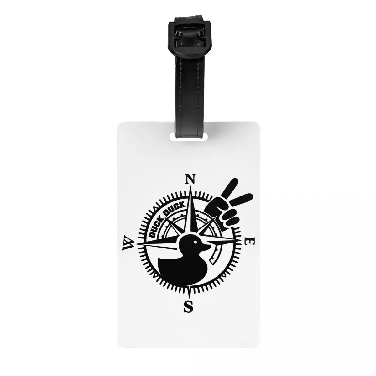 Custom Adventure Duck Compass Luggage Tag Privacy Protection Baggage Tags Travel Bag Labels Suitcase