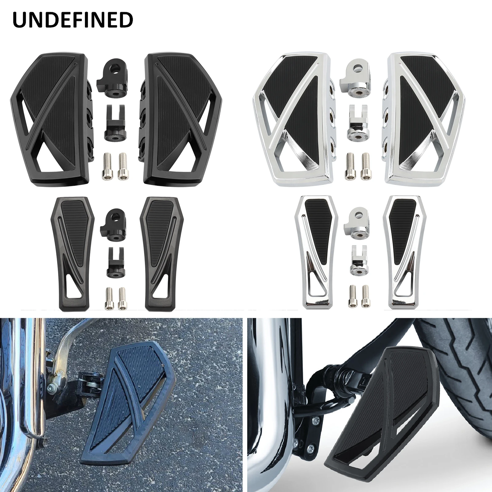 Phantom Floorboards Black Foot Pegs Front Rear Footrest Pedal For Triumph America Bonneville Rocket III Speedmaster Thunderbird