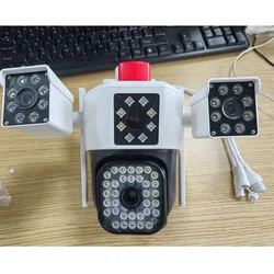 6MP Yoosee APP 3Lens 3Picture Full Color Wireless PTZ IP Dome Camera AI Humanoid Detection Home Security CCTV Monitor