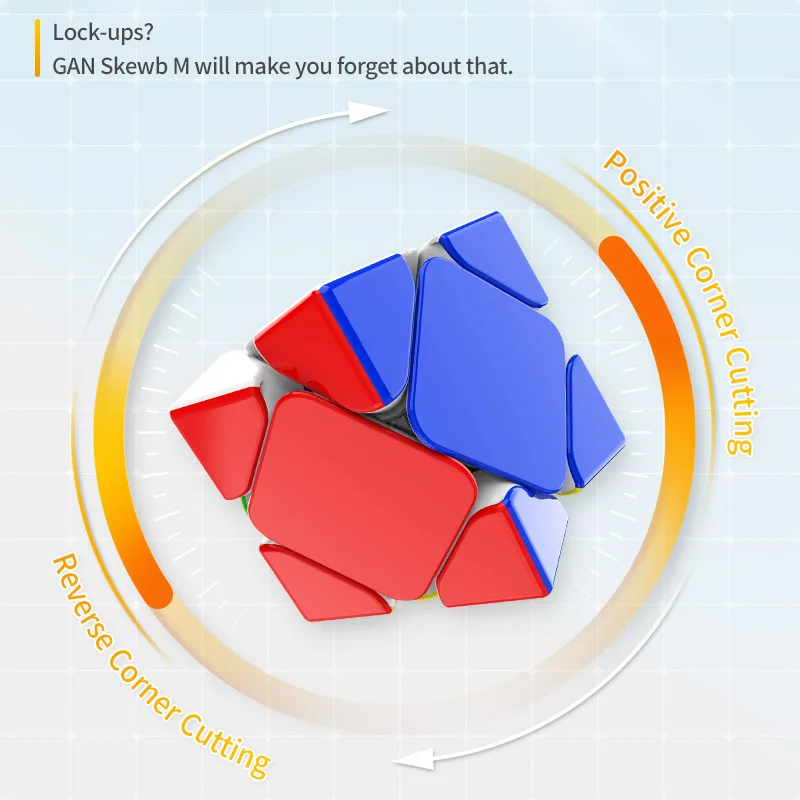 GAN Skewb M Cube Magnetic Magic Speed Cube Stickerless Professional Fidget Toys GAN Skewb Enhanced Cubo Magico Puzzle  Toys