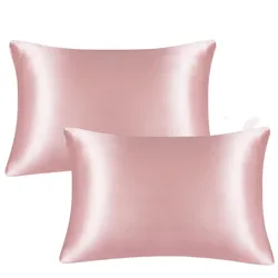 JuwenSilk-funda de almohada de seda natural, funda de almohada de seda de morera, estándar, queen k