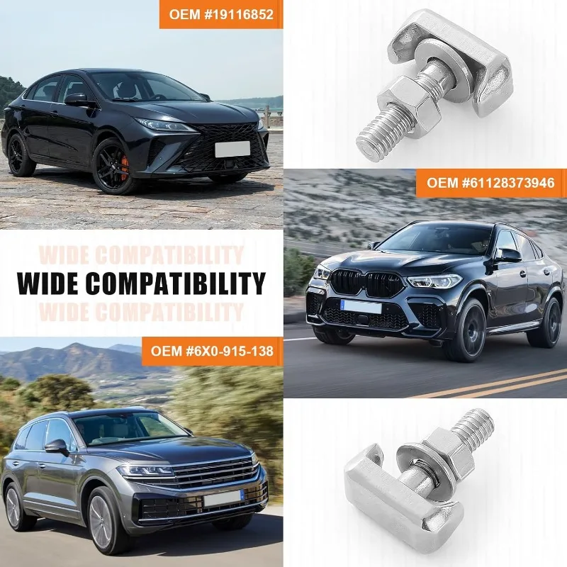 2/4/6/8pcs M6 Replacement Battery Terminal Screws Battery T Bolt Terminal Clamp Stainless Steel Battery T Bolt Terminal Clamp