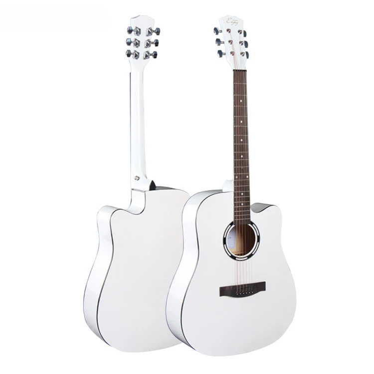 for E41-DDL HEBIKUO Wholesale cheap 40 inch white acoustic guitar