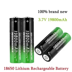 Lithium Battery Flashlight Rechargeable Battery 18650 3.7V 19800 Mah Flashlight USB Charger