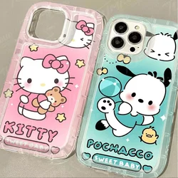 Custodia per telefono in Silicone Sanrio Hello Kitty Pochacco per iPhone 15 14 13 12 11 Pro Max XR XS X 8 7 6 6S Plus SE 2020 Cover posteriore trasparente