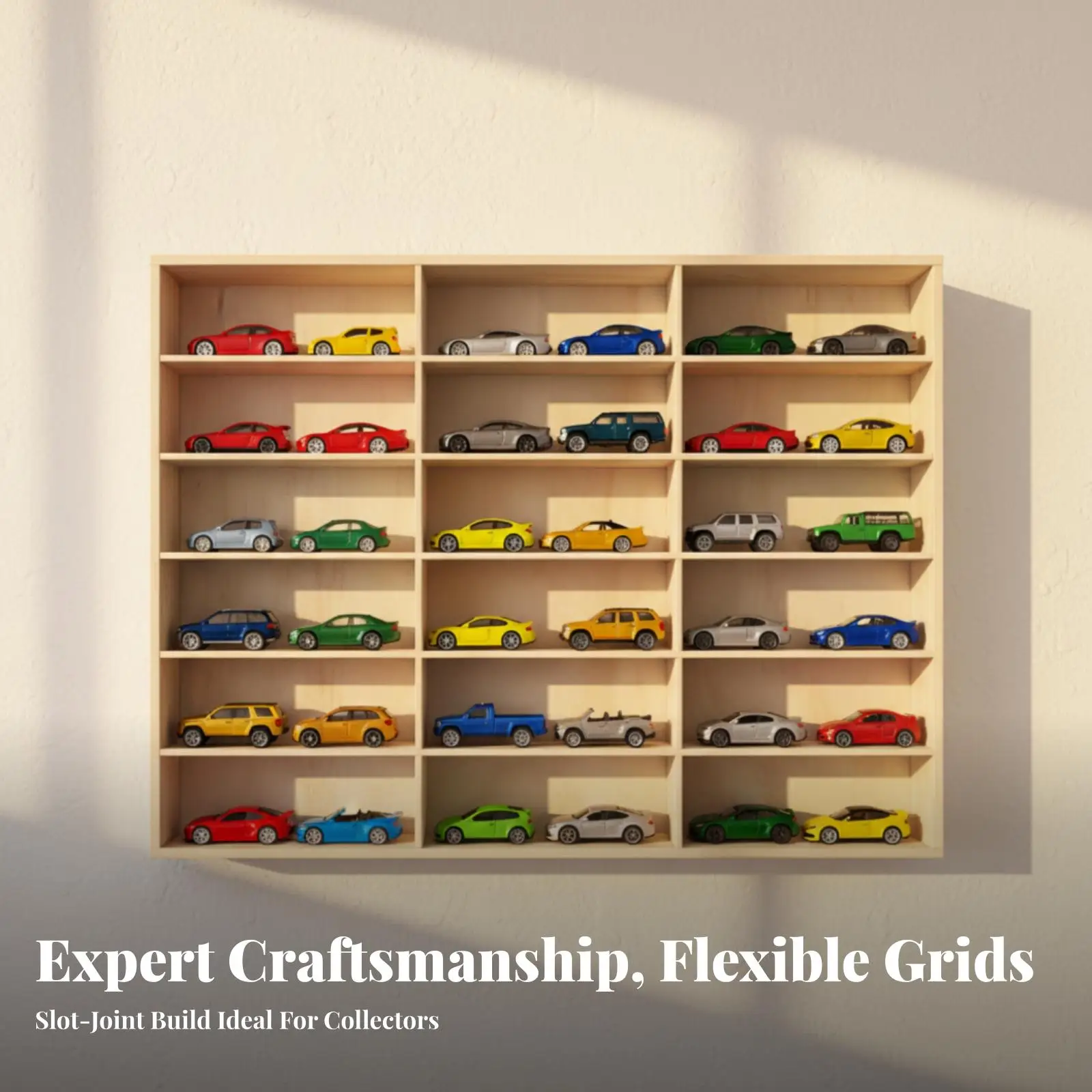 Wall Display Rack for 1 64 Scale Car Models Solid Wood Organizer Hobby Tool Rack for Garage Toy Car Visible Shelf Storage