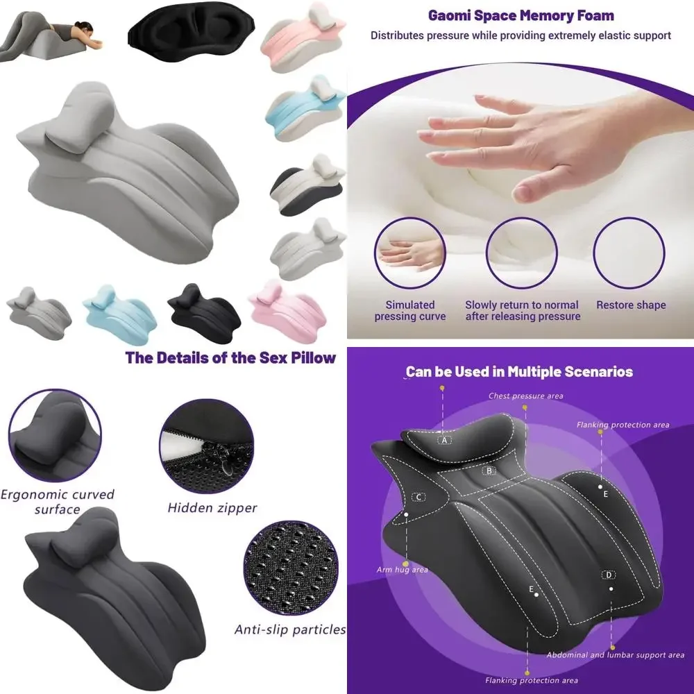 

Эргономичная 27-градусная подушка для пары с 3D-маской для глаз для игр и поддержки взрослых