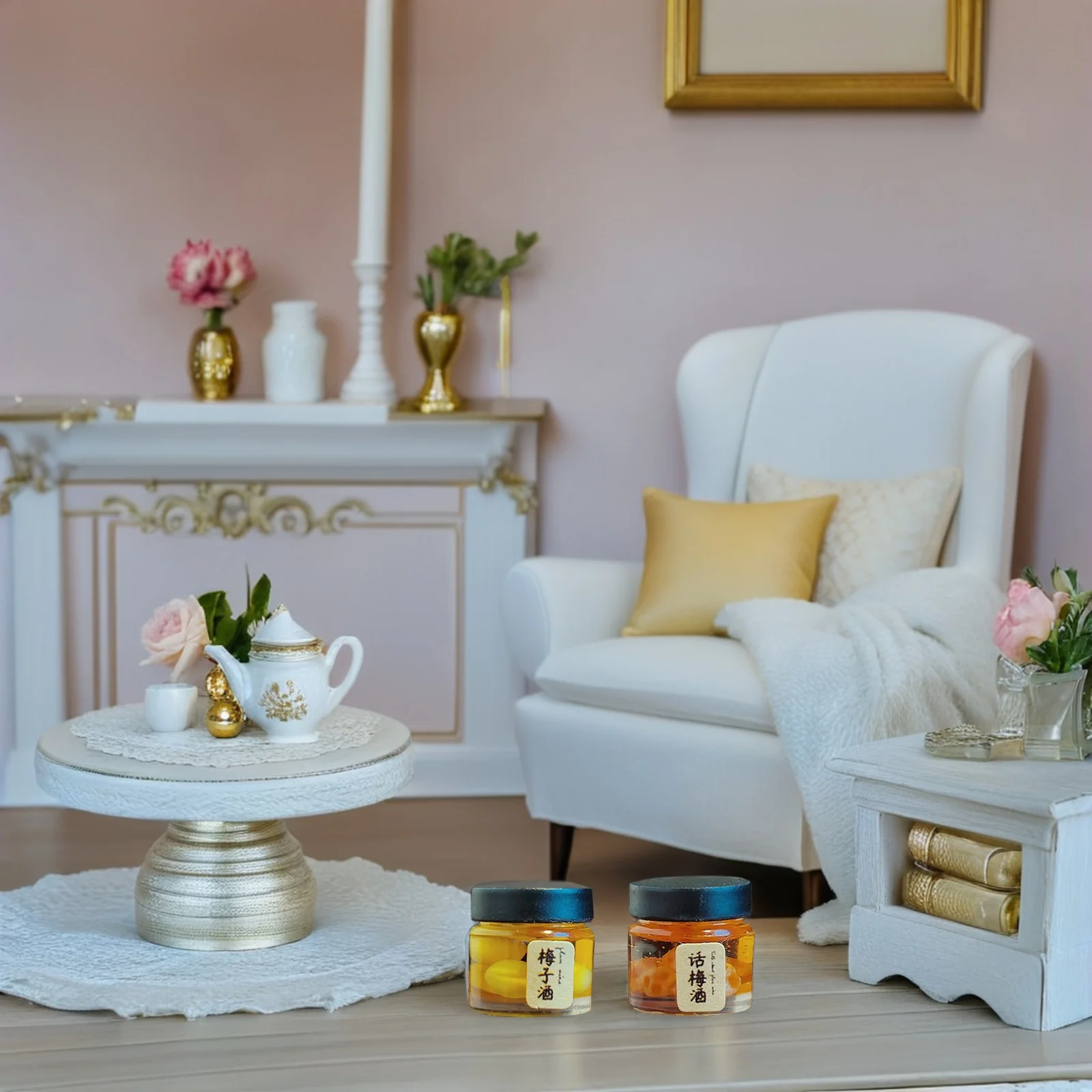 

4pcs Miniature Drink Bottles Realistic Lightweight Fake Drinks Props For Dollhouse Kitchen Accessories Pretend Play Food Mini