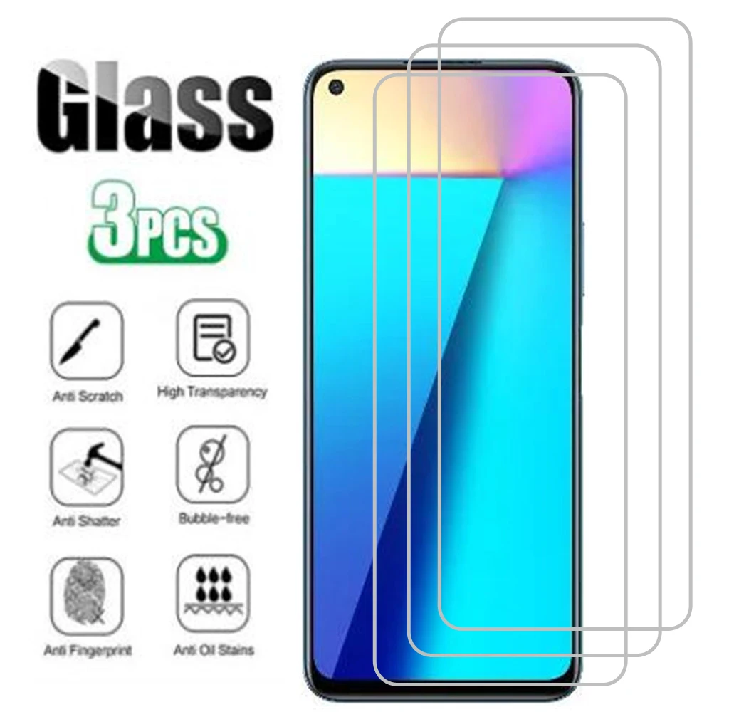 3PCS FOR Infinix Note 7 Tempered Glass Protective On Infinix Note7 X690B, X690 Screen Protector Film Cover