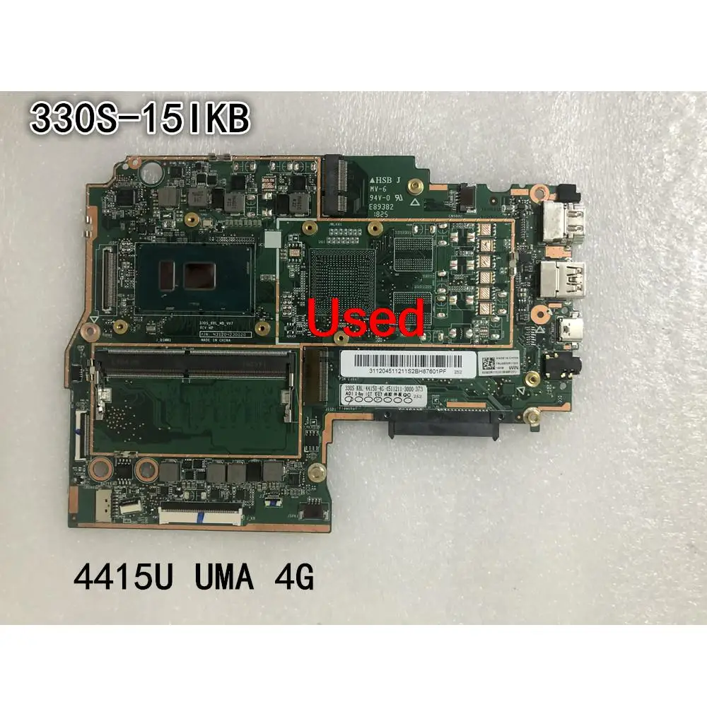 

Материнская плата для ноутбука Lenovo Ideapad 330S-15IKB CPU 4415U UMA 4G FRU 5B20R11503 100% протестирована ОК