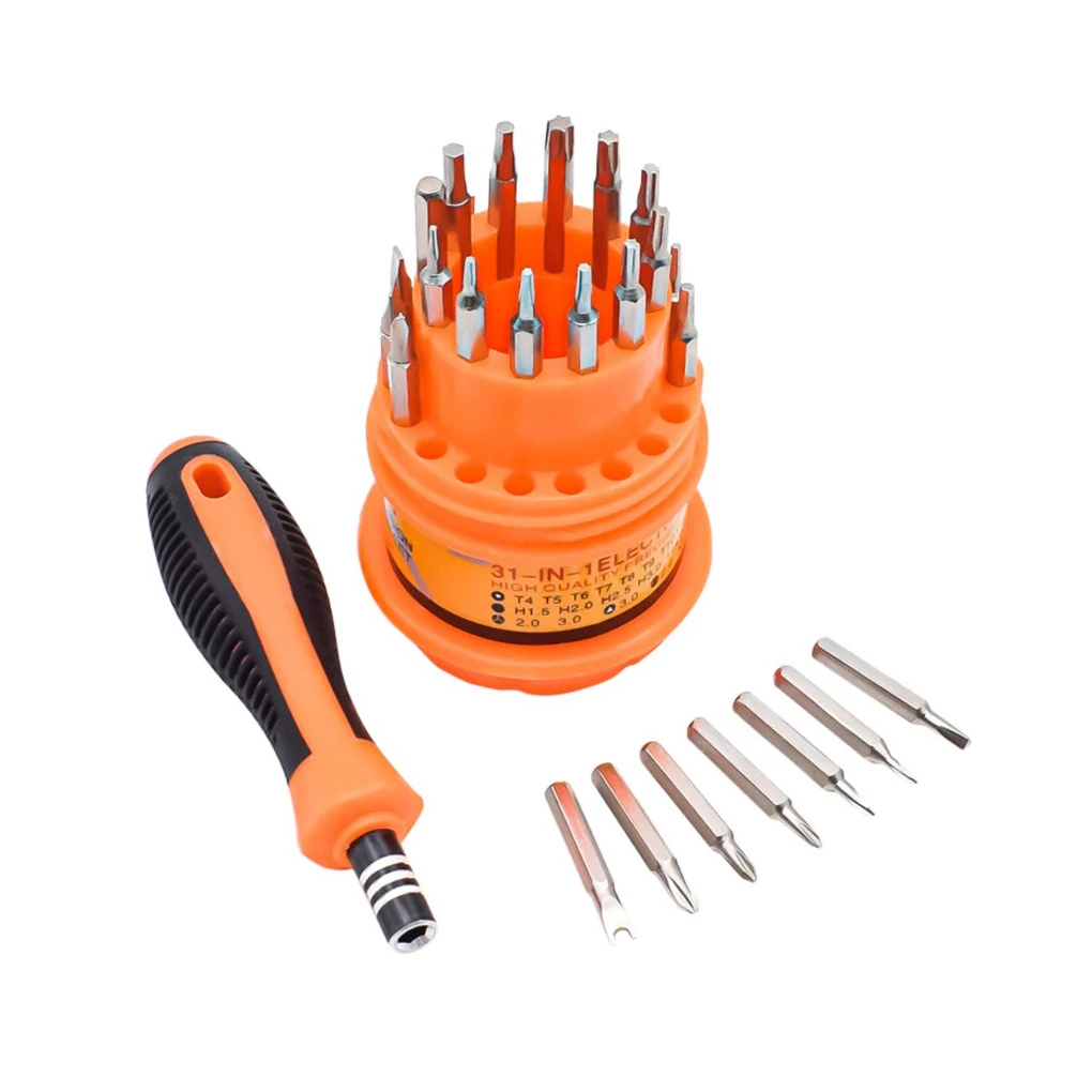 30pcs 31 In 1 Magnetic Screwdriver Torx Bits Pagoda Screwdriver Set Trox/Hex/Cross/Flat/Y Screwdriver Computer Repair Tools