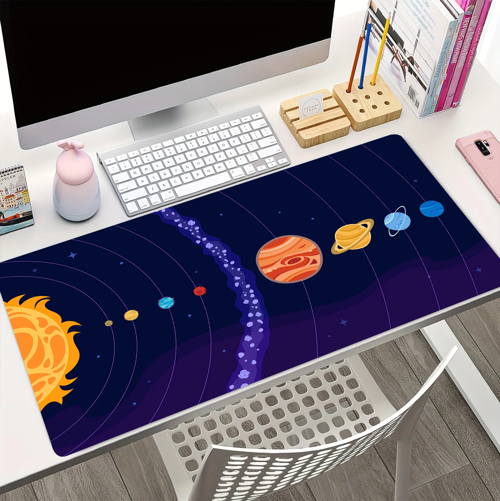 Space universe planet mousepad personality game computer keyboard pads large office notebook desk mat anti-slip rubber mouse pad