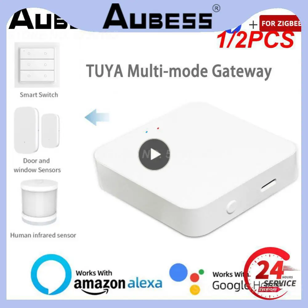 

1/2PCS Tuya Gateway Hub Multi-mode WiFi Bluetooth Mesh Gateway Sensor Smart Life Control Work With Alexa And