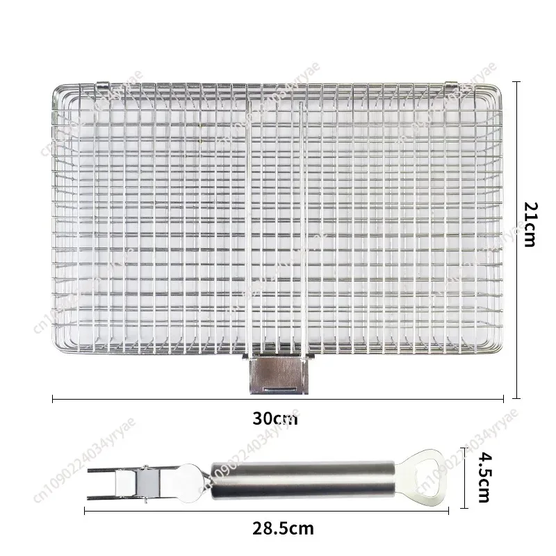 Barbecue Basket BBQ Fish BBQ Stainless Steel Smoked Barbecue Rectangular Barbecue Basket