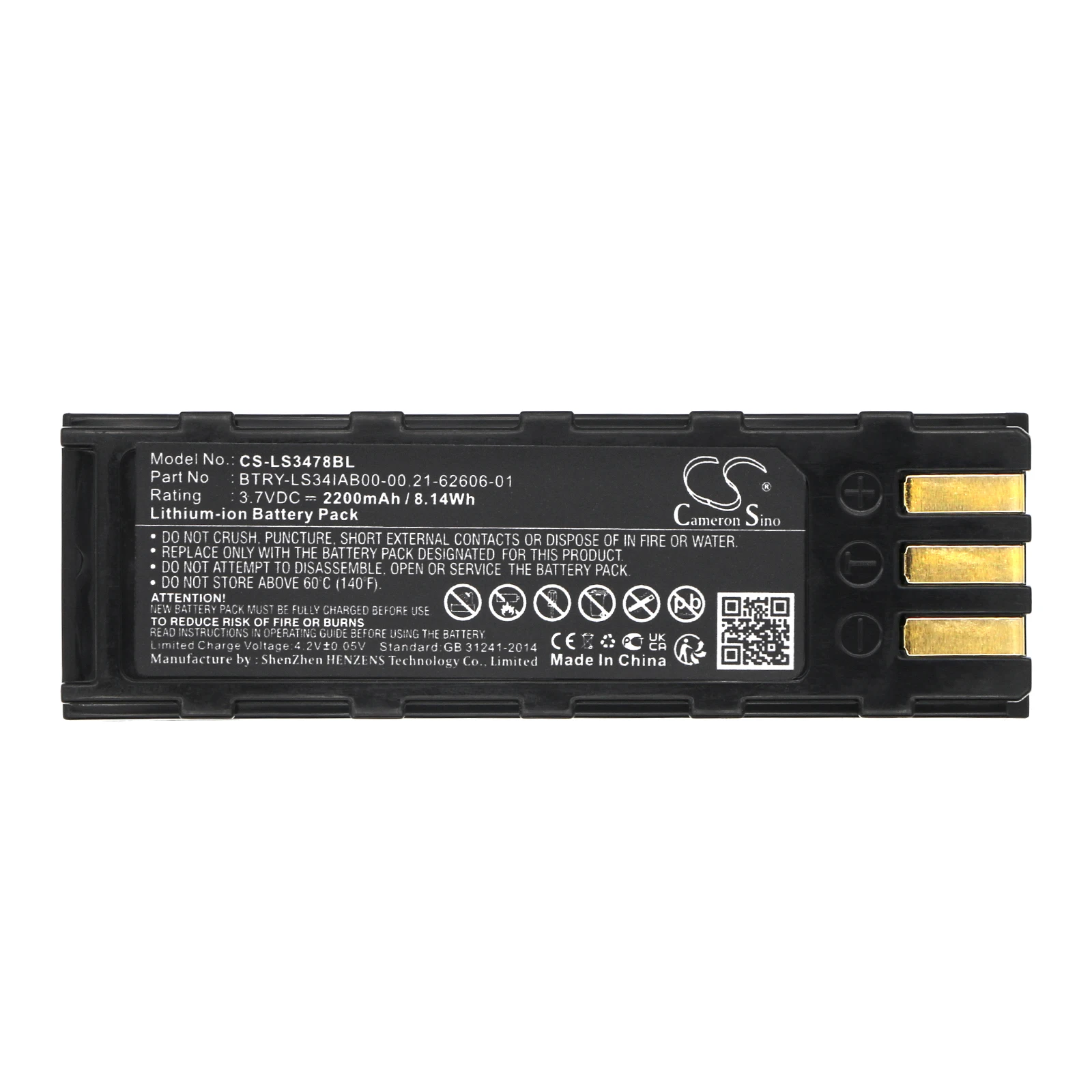 3400mah Scanner Battery 21-62606-01 BTRY-LS34IAB00-00 50120448 for Honeywell Symbol Leuze 8800 HS6578 LS3478 DS3478 LS3578