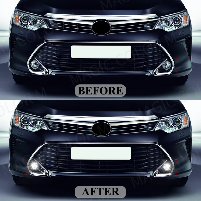 2 w 1 światło przeciwmgielne LED DRL dzienne reflektor do jazdy dziennej dla Toyota Corolla Camry Prius Tacoma RAV4 Yaris Avalon Sienna Highlander 12V — zdjęcie 7