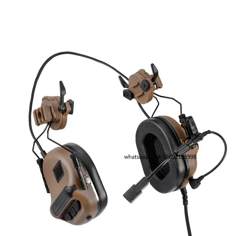 Tactical Headset Military Grade Passive Noise Reduction Helmet Compatible for Shooting Range Training Communication Headset