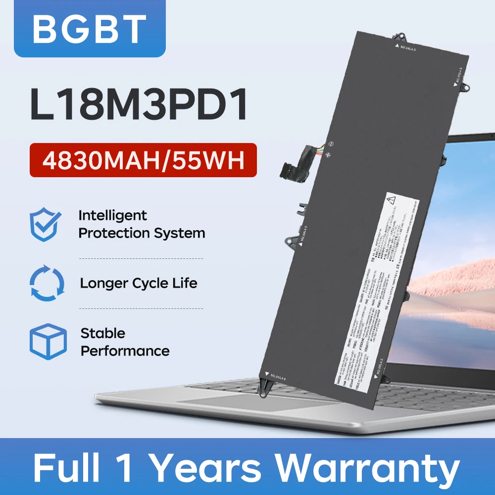 BGBT L18M3PD1 L18M3PD2 Battery for Lenovo ThinkPad T490s T495S T14S gen 1 Series TP00105A SB10K97652 Laptop Parts 11.52V 55Wh