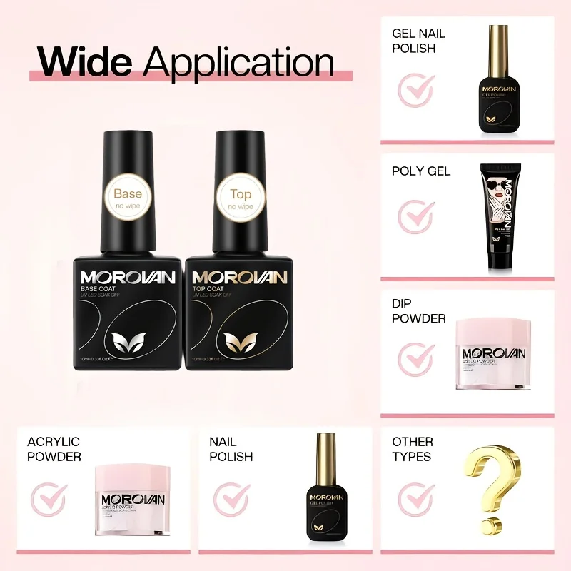 Morovan 6-kleuren winter poly gel nagelset met UV-licht |   Kerstcadeauset voor beginners, herfstnagelsverlenging en manicure voor thuis