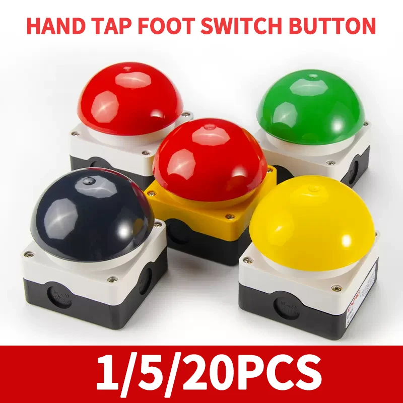 

1/5/20 Pcs Emergency STOP Button Self Reset/Self-Locking Button Mushroom Head Safety Button Switch Box Waterproof