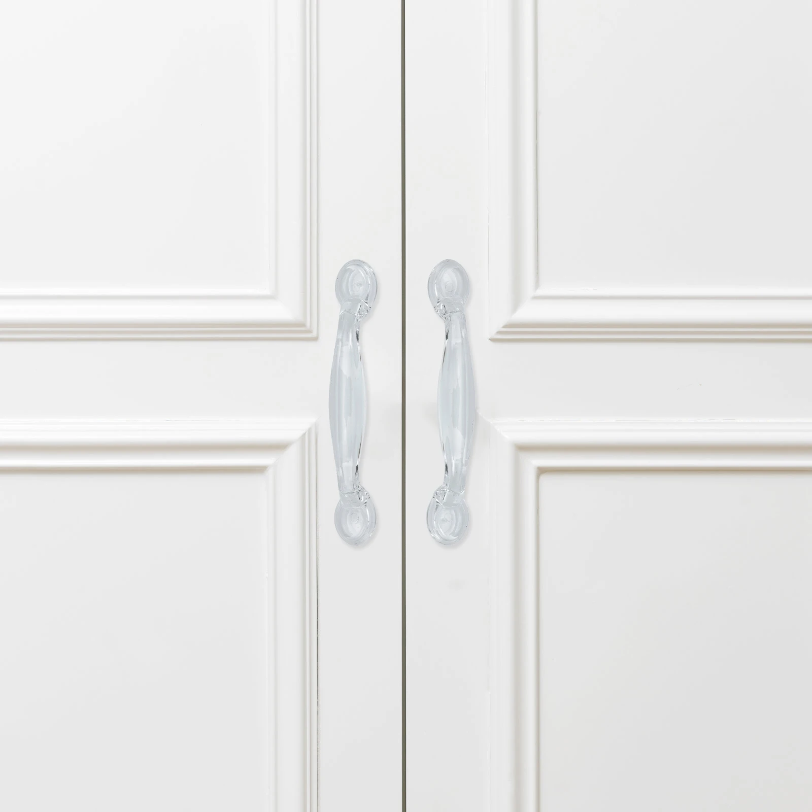 

8 pcs Crystal Door H les Silver Arc Acrylic Drawer Pulls Furniture Closet H les Closet Wardrobe Knobs Hardware