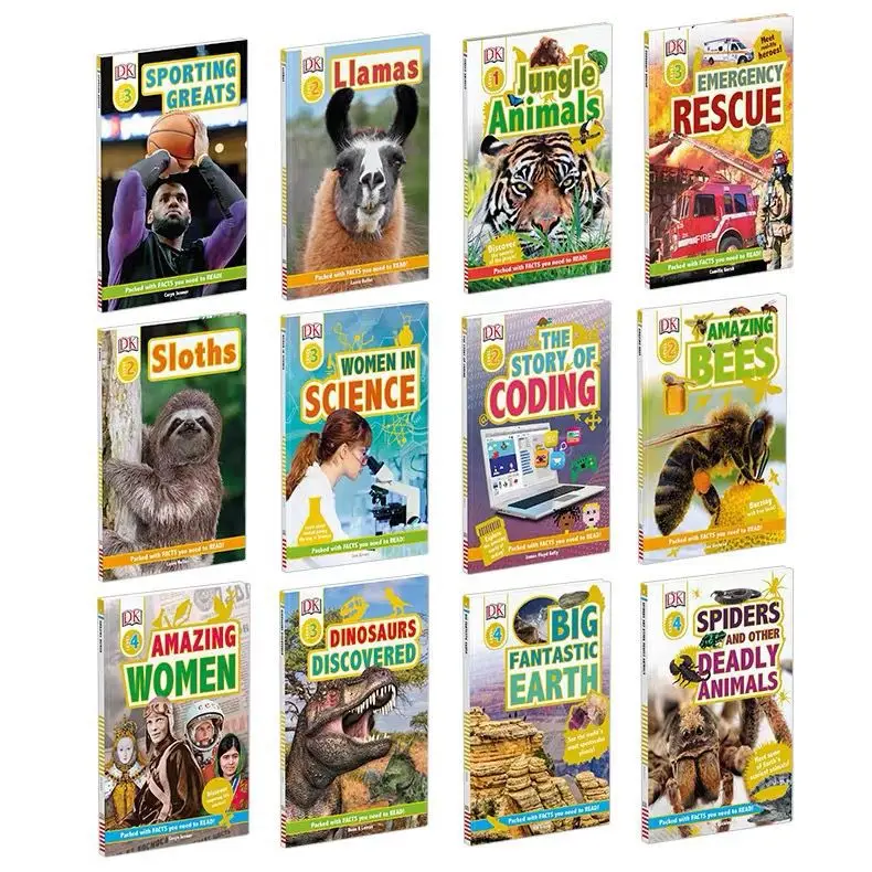 

Readers Level 1-4 Small Discovery Encyclopedia Popular Science Graded Readings 12 English Chapters Popular Science Picture Books
