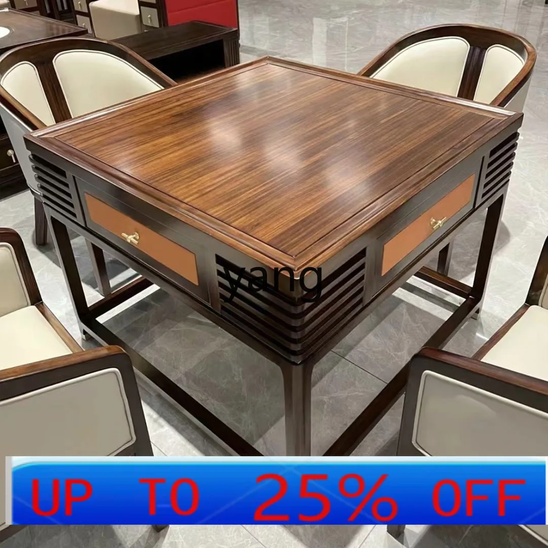 

LMM new Chinese mahjong table and chair combination automatic multi-functional high-end solid wood chess and card table