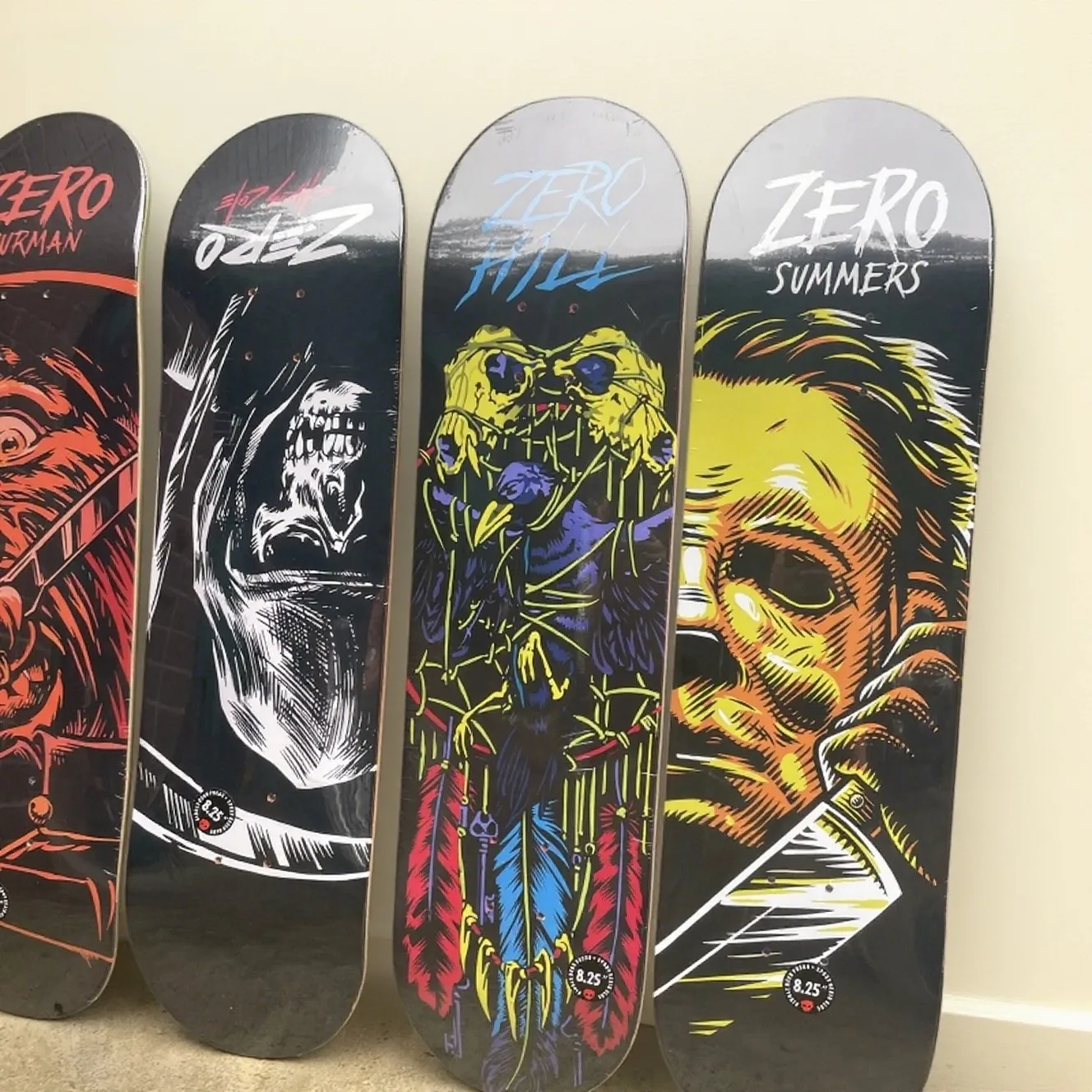 Mazzo da skateboard Zero – Acero canadese al 100%, 7 strati, diverse dimensioni (7,75/8,0/8,25/8,5 pollici), doppio bilanciere, include Griptape