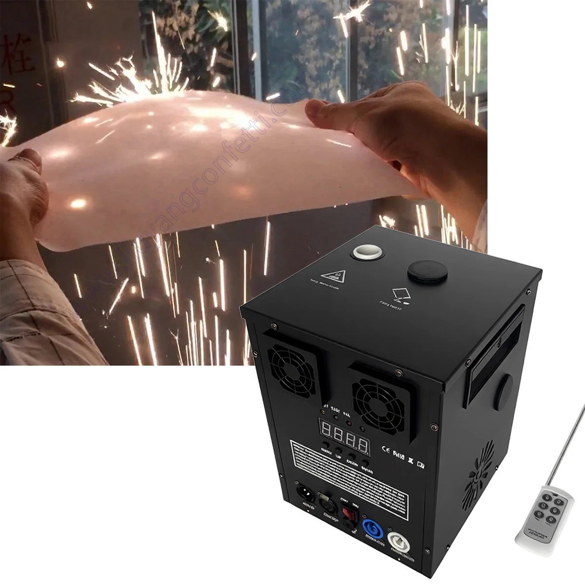 650W Cold Spark Machine Stage Equipment Effect Machine DMX Remote Control Sparkler Fountain Wedding Marriage Event Party Show DJ