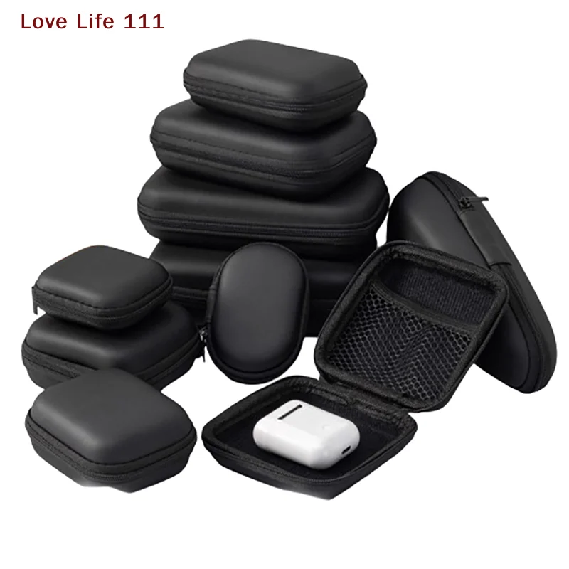 Nouveau Portable Mini 3C coque rigide Gadgets numériques sac de rangement en cuir artificiel écouteur étui de chargeur câble de données U disque organisateur