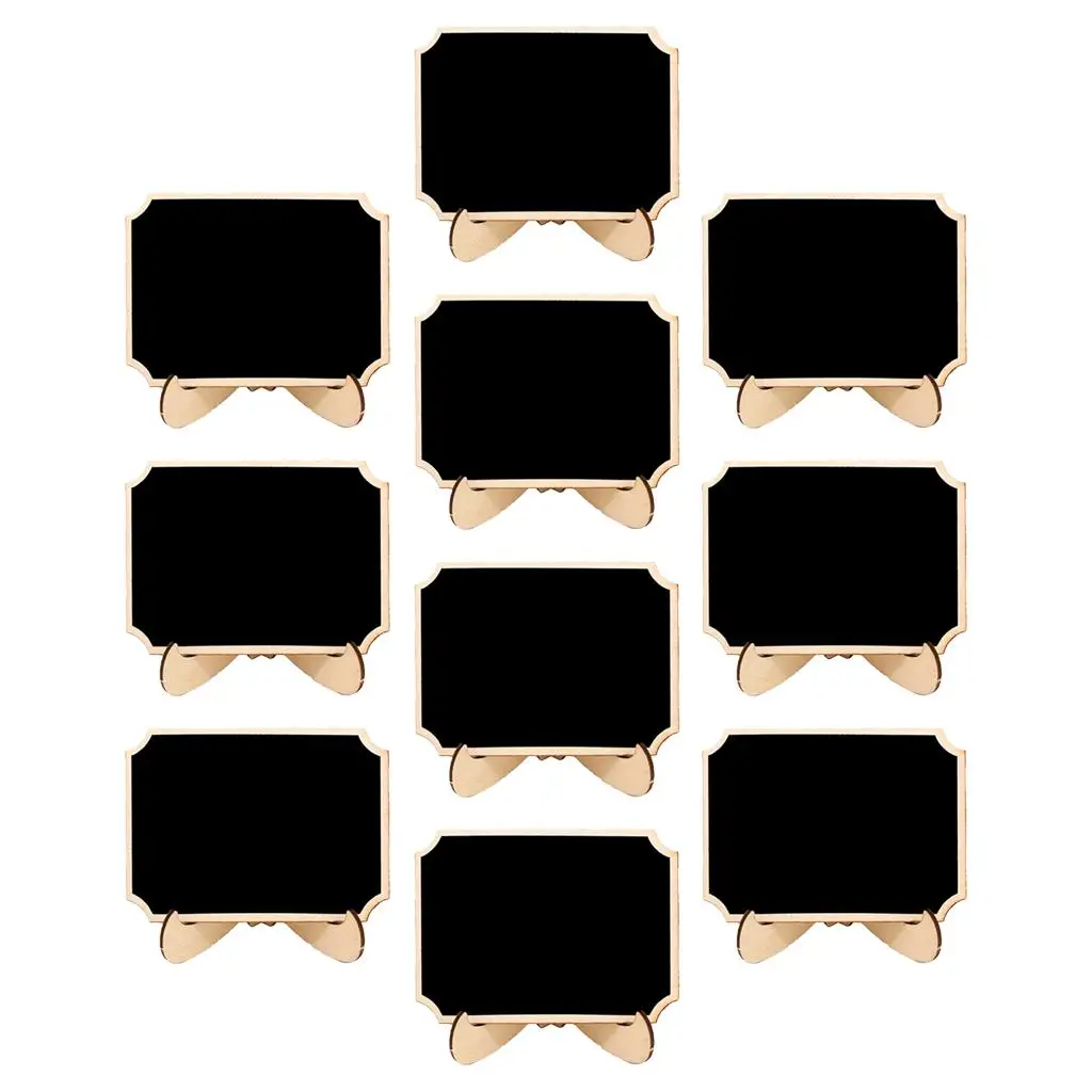 2-6pack Wooden Mini Blackboard Signs Kitchen Message Memo 10pcs