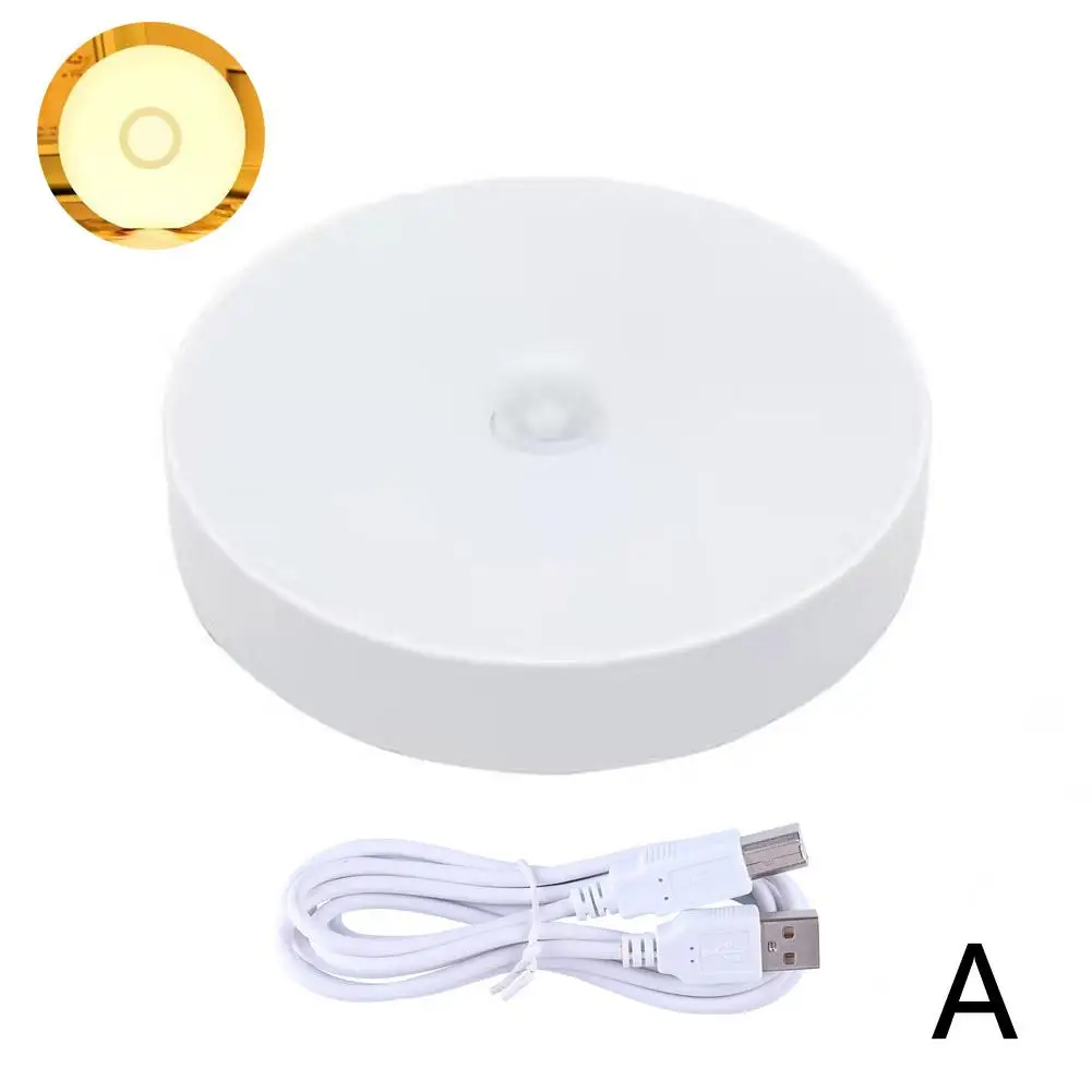 Luces nocturnas con Sensor de movimiento y carga Usb, iluminación automática de emergencia para dormitorio, lámpara magnética, uso nocturno, succión inalámbrica C6h0