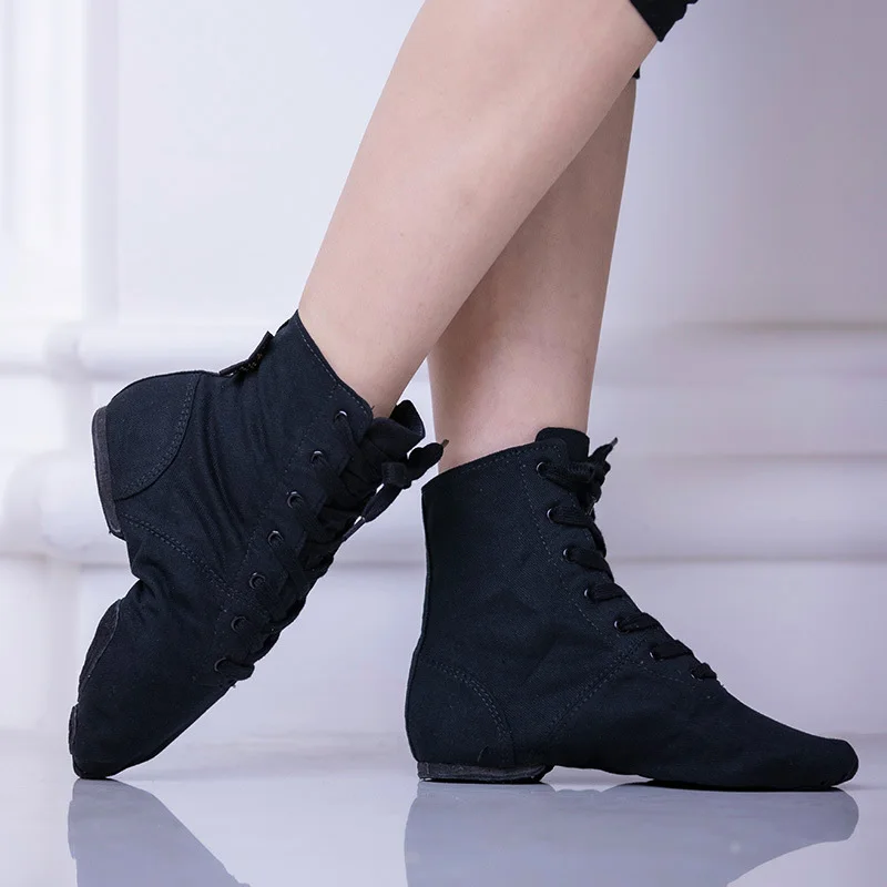 high top dance sneakers women indoor soft soles canvas dance shoes Salsa Jazz Ballroom Shoes ballet shoes woman