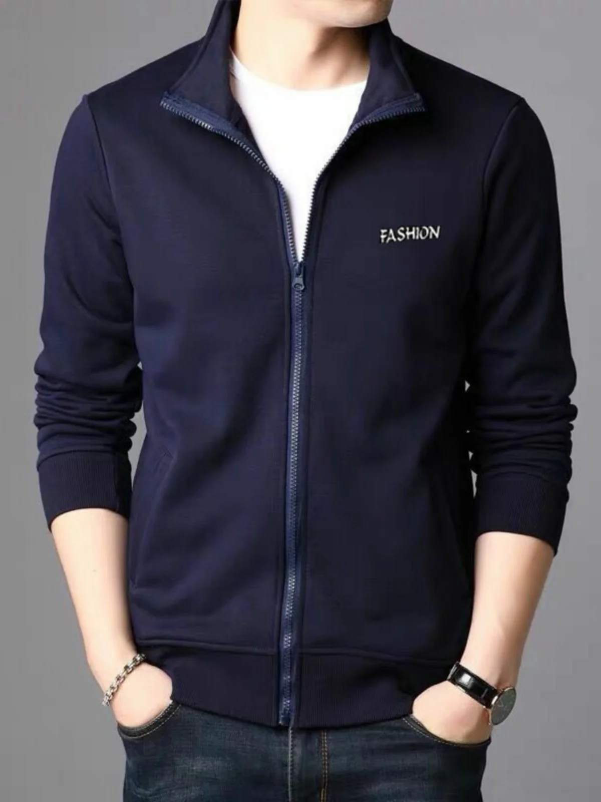 

Мужская повседневная тонкая куртка на молнии, теплая верхняя одежда для весны, приталенный крой, дышащая, стильная, для молодежи и пап