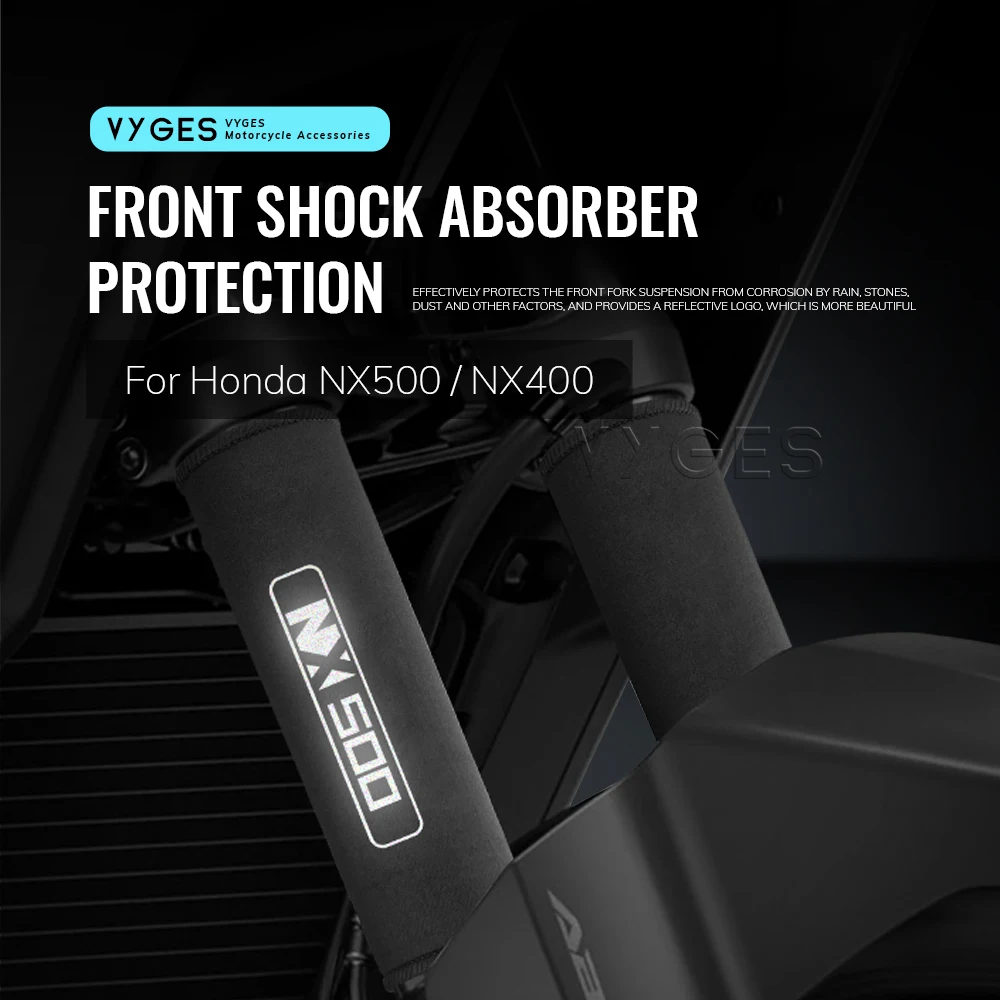 Funda protectora para horquilla de motocicleta, amortiguador, protector contra el polvo, funda de tela elástica para Honda NX500 NX400 NX 500 400
