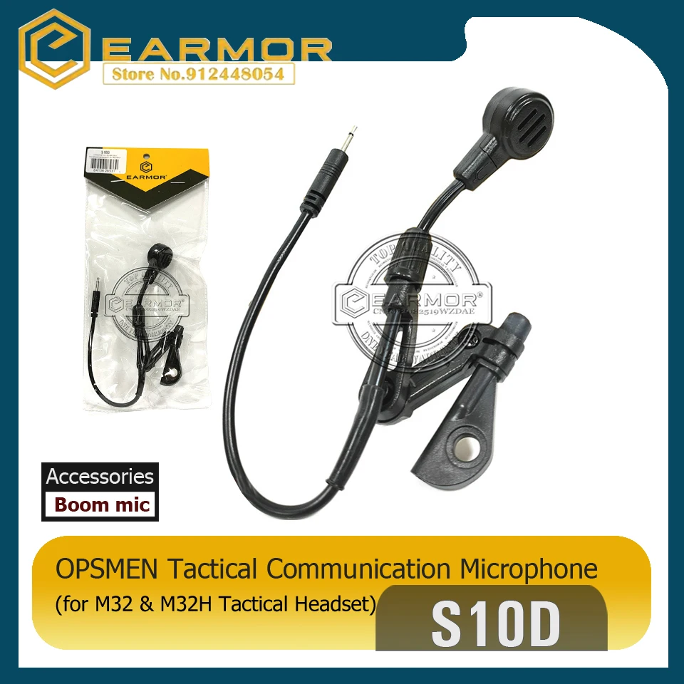 OPSMEN EARMOR NEW Tactical Communication Microphone Replacement Boom mic collection for EARMOR M32 & M32H Tactical Headset