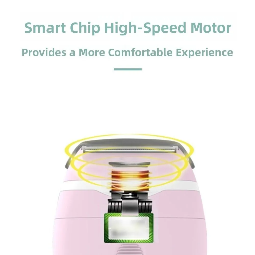 

Безболезненная машина для удаления волос, водонепроницаемый безопасный безболезненный эпилятор, съемная головка без черных пятен, триммер для волос на лобке