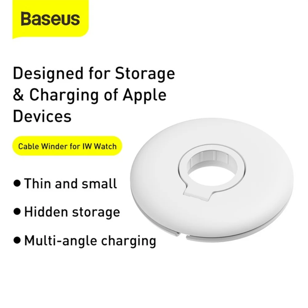 

Baseus Cable Organizer Storage Charge Stand Holder for iP Watch Watch Cable Holder Cable Winder for iP Watch 5 4 3 2 1 38mm-44mm