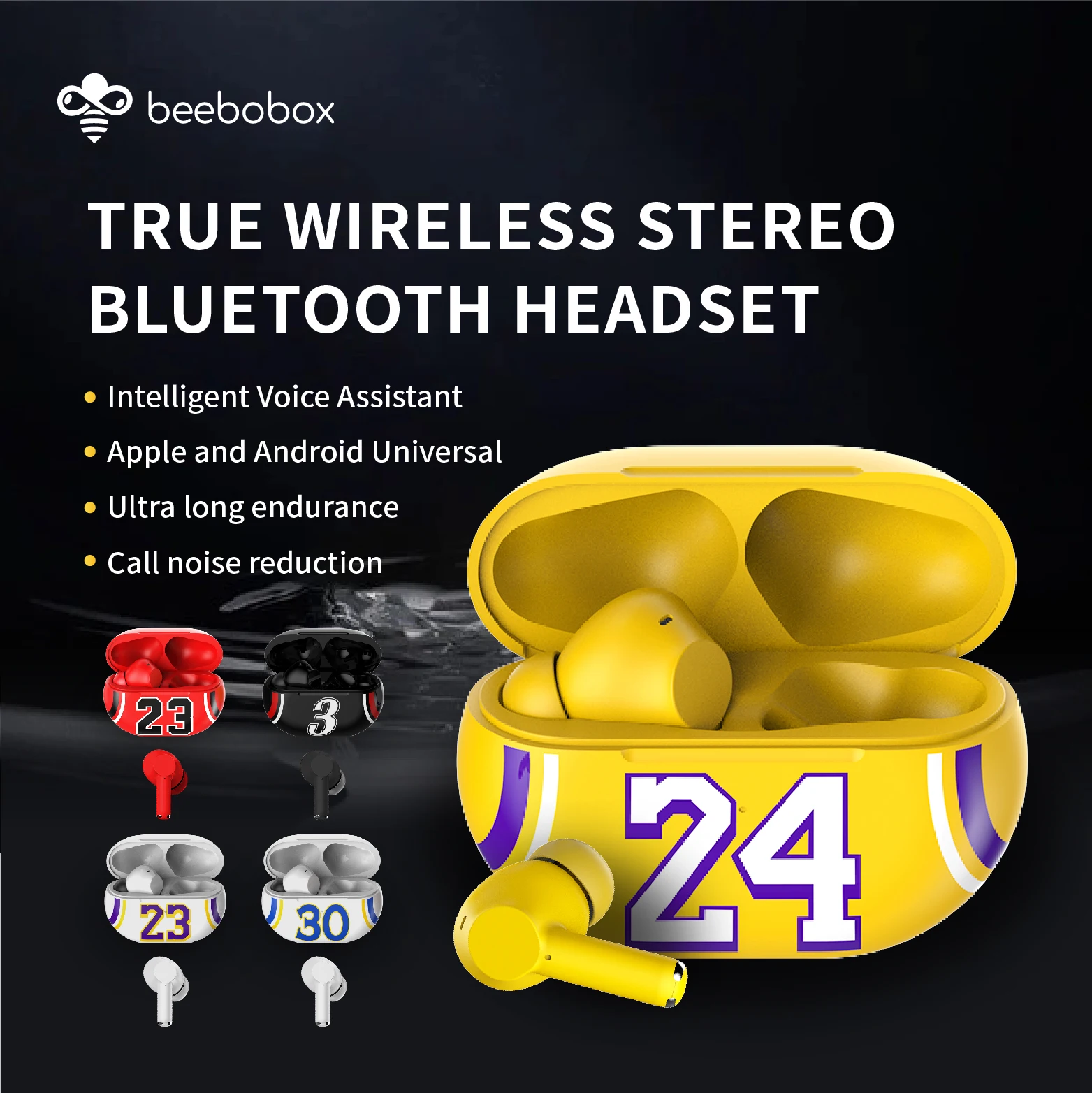 Basketball TWS Wireless Bluetooth Earphones In-Ear Stereo Hands-Free HD Call HiFi Headsets Touch Control Earbuds Christmas gifts