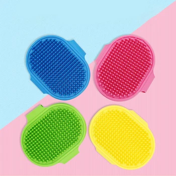 ยางนุ่มสุนัขแมวแปรงสัตว์เลี้ยงอาบน้ําซิลิโคนหวีนวดหวีผม Remover อุปกรณ์สําหรับสัตว์เลี้ยงสุนัขกรูมมิ่งล้างอุปกรณ์ทําความสะอาด