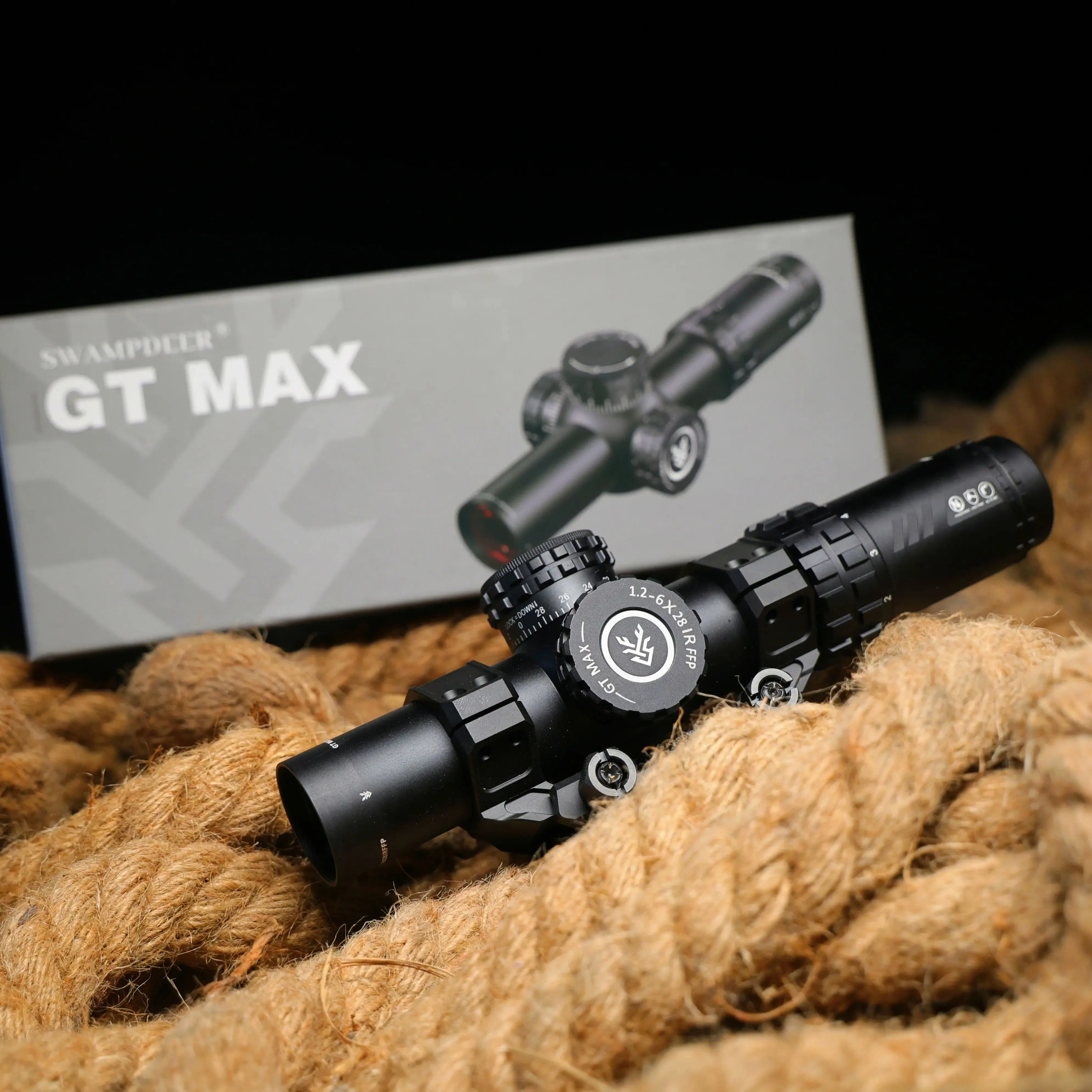 SWAMP DEER Riflescope GT MAX 1.2-6x28 IR First Focal Plane 34MM Tube FFP Tactical Hunting LPVO Lock Reset Shooting Sights