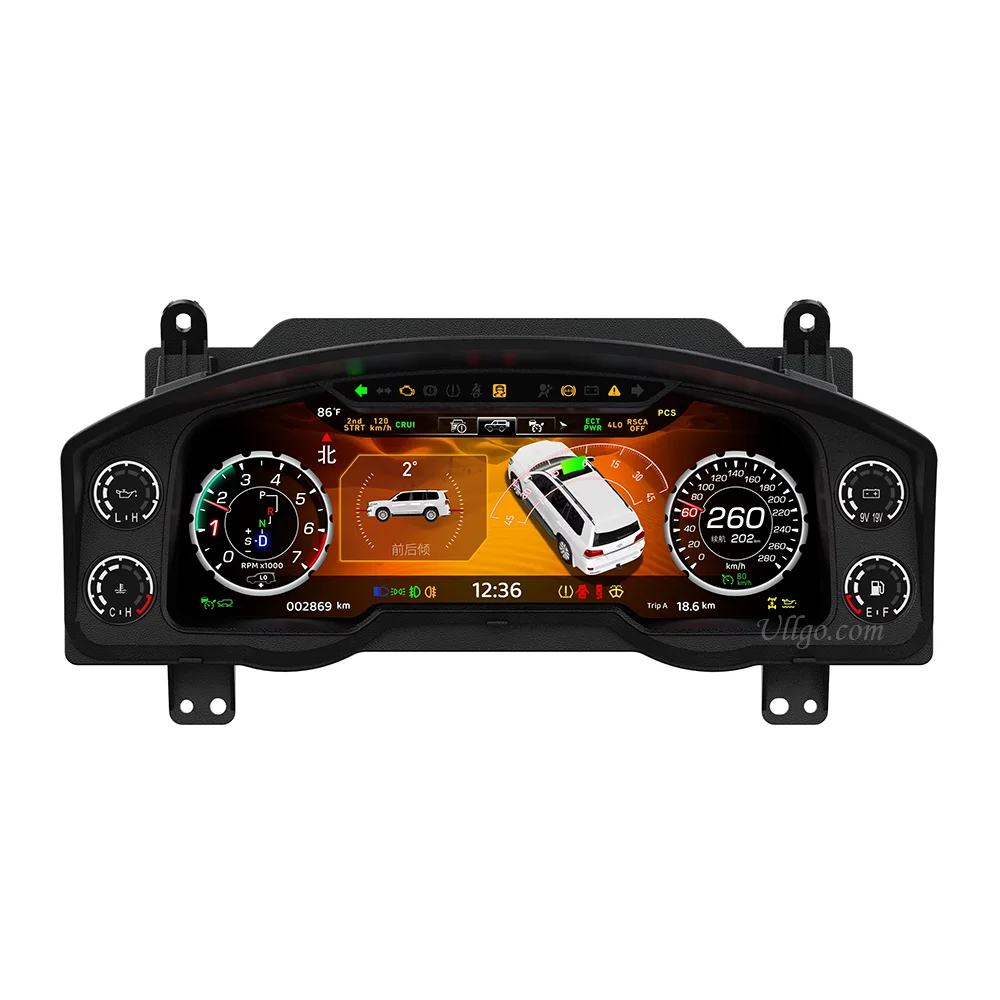 

Digital LCD Cluster for Toyota Land Cruiser 200 2008-2021 Virtual Speedometer