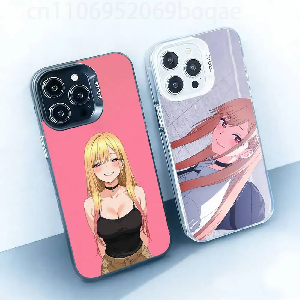 

Cute Girl K-Kitagawa M-Marin White Shockproof Phone Case For iPhone 17,16,15,14,13,12,11,Pro,XS,Max,Plus,Mini,SE