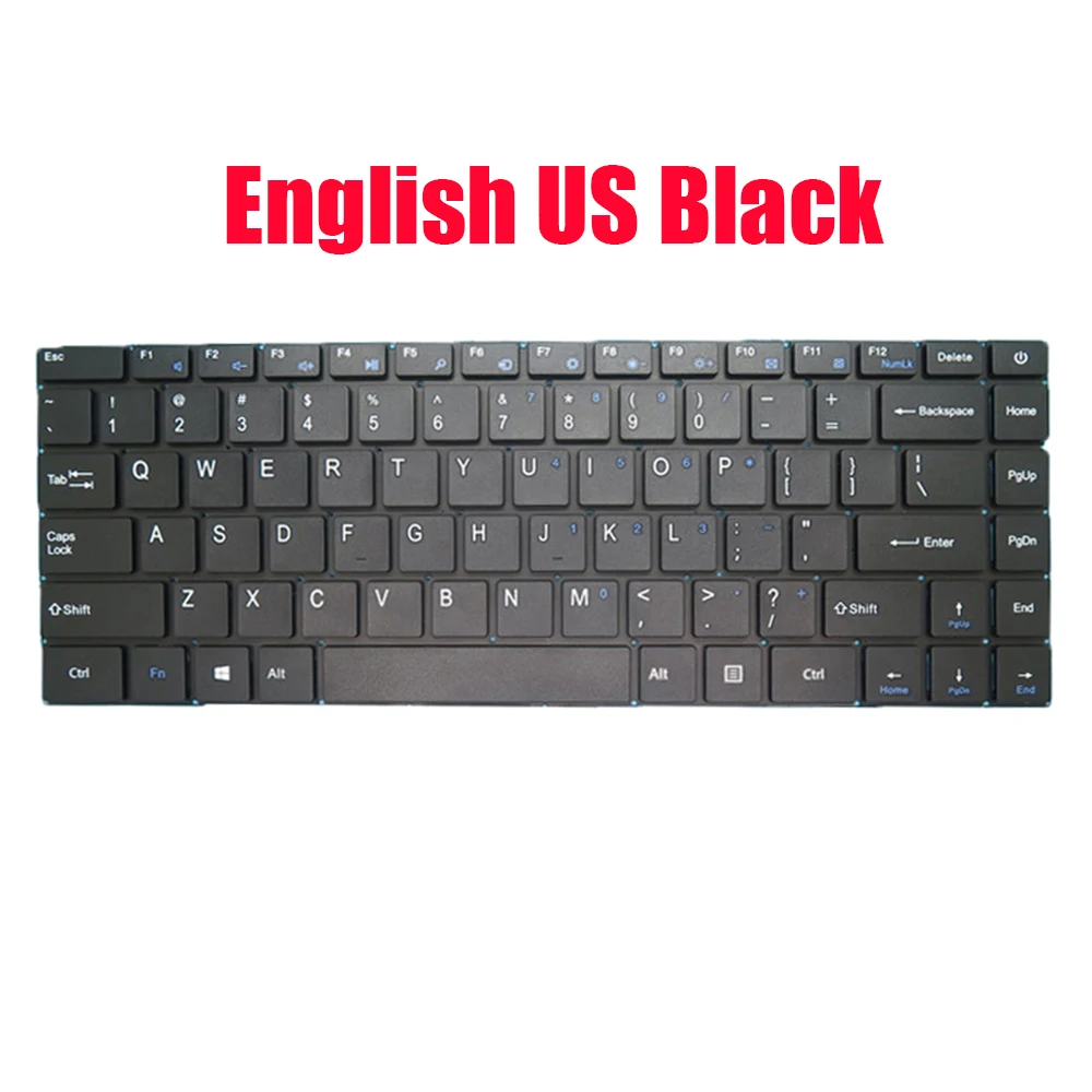 English US Laptop Keyboard SCDY 30013-7 SCDY-30013-7 Layout Black Without Frame Printing Without Letters New