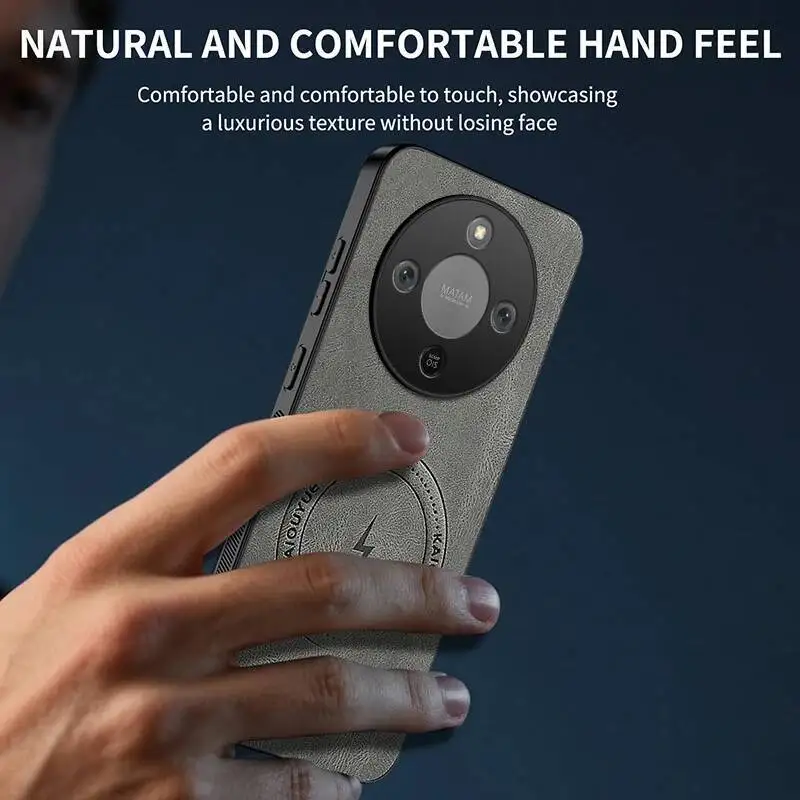 حافظة لهاتف Honor X9d 5G ملمس جلدي مقاوم للصدمات هاتف مغناطيسي من جلد البولي يوريثان غطاء خلفي ناعم Fundas لهاتف Honor X9d x70 #4
